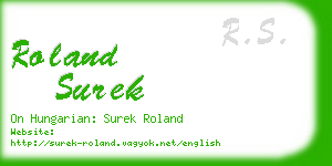 roland surek business card